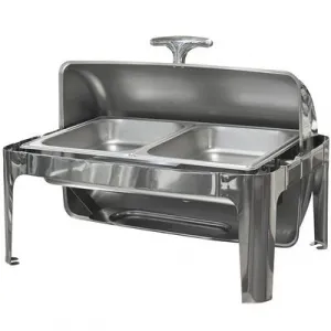Чафинг-диш ERGO FQ-CD-190-2 на 2 гастроемкости GN 1/2 с роликовой крышкой – купить в Челябинске по цене завода