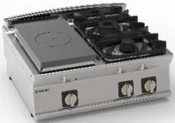 Купить плита комбинированная 740 серии tecnoinox pcpg8g7 713006 газ в Челябинске – цена завода, доставка до двери | RuOborudovanie.ru