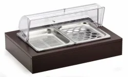Купить мармит pintinox 51132830 венге настол.gn1/1 с крыш.roll-top (чафиндиш) с охлажд.элем, на дер.подст. в Челябинске – цена завода, доставка до двери | RuOborudovanie.ru