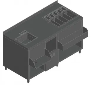 Барная станция Hicold НБМКС-15/7БПК с бортом, без ящиков и вертушки – купить в Челябинске по цене завода
