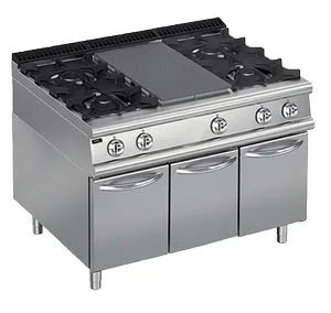 Плита газовая Apach Chef Line Lrstg129R4Cs со сплошной поверхностью 900 серии – купить по цене завода