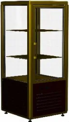 Купить шкаф кондитерский холодильный d4 vm 120-1 (r120c carboma) 1 дверь коричнево-золотой – цена от завода, доставка до двери | RuOborudovanie.ru