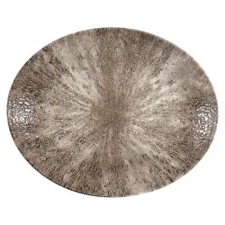 Купить блюдо овальное 31,7х25,5см, без борта, цвет stone zircon brown, studio prints stzbop121 – цена от завода, доставка до двери | RuOborudovanie.ru