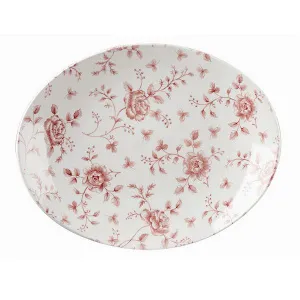 Блюдо овальное 31,7Х25,5СМ, без борта, Vintage Prints, цвет Cranberry Rose Chintz Rccop121 – купить по цене завода