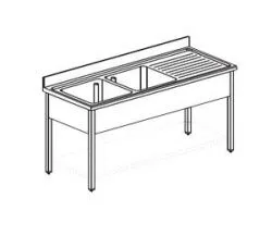 Купить ванна моечная apach chef line l2s187-65rwsh – цена от завода, доставка до двери | RuOborudovanie.ru