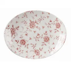 Купить блюдо овальное 31,7х25,5см, без борта, vintage prints, цвет cranberry rose chintz rccop121 – цена от завода, доставка до двери | RuOborudovanie.ru