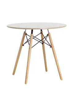 Стол обеденный Eames D-800 мм, 4 ножки Бежевый обеденный нераздвижной – купить в Челябинске по цене завода