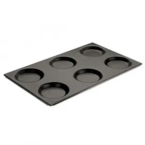 Противень Paderno 41755-11, 53х32,5см, Gn 1/1 6 порций по D12,5см, алюм. С антиприг.покрытием – купить в Челябинске по цене завода
