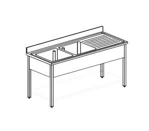 Ванна моечная Apach Chef Line L2S186-54Rwsh – купить по цене завода