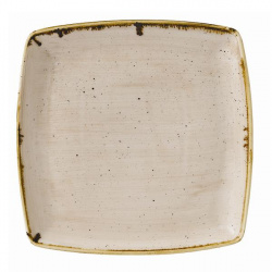 Купить тарелка мелкая квадратная 26,8см, без борта, stonecast, цвет nutmeg cream snmsds101 – цена от завода, доставка до двери | RuOborudovanie.ru