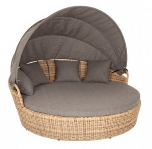 Кровать-шезлонг 4sis Стильяно (соломенный) круглая плетеная