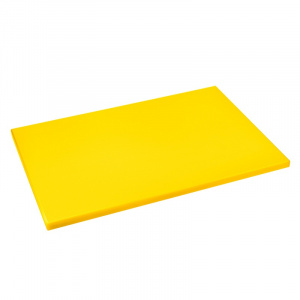 Доска разделочная 600Х400ММ H18Мм, полиэтилен, цвет желтый 422111206