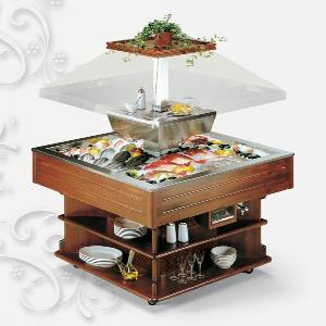 Стол шведский охлаждаемый Tecfrigo Oasi 8M Fish темн.орех