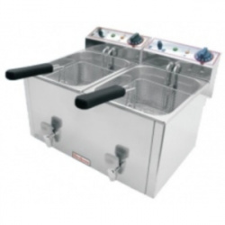 Купить фритюрница beckers fr 8+8 на 16л, 6.6квт, настольная, 400х520х350мм – цена от завода, доставка до двери | RuOborudovanie.ru