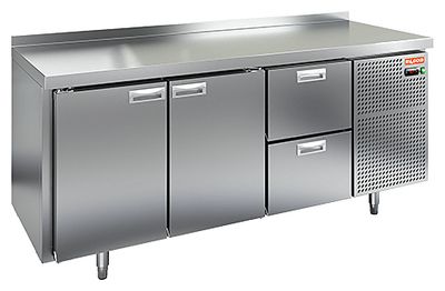 Стол охлаждаемый Hicold GN 112/TN (-2+10), 2 двери,2 ящ, 1835х700х850