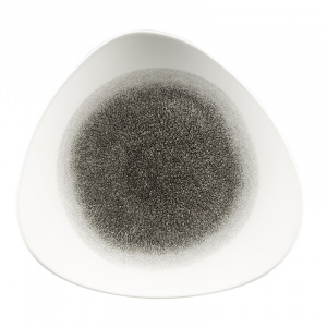 Тарелка мелкая треугольная 31,1СМ, без борта, цвет Raku Quartz Black, Studio Prints Rkbqtr121