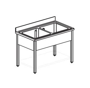 Ванна моечная Apach Chef Line L2S107-45