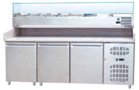 Стол для пиццы Koreco SPZ3600TN (+5/+10) гранит.столеш., 3дв.