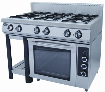 Плита газовая 6 горелочная Grill Master Ф6ПДГ/800 с комбинированноой духовкой