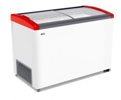 Ларь морозильный Frostor Gellar FG400E гнутое стекло красный