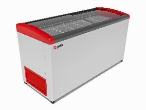Ларь морозильный Frostor Fg 600 E красный с гнутым стеклом
