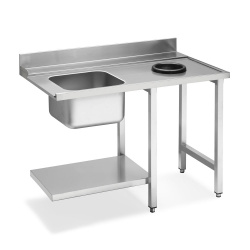 Купить стол для пмм smeg wt512 для купольных пмм с мойкой и отверстием для слива соединение справа – цена от завода, доставка до двери | RuOborudovanie.ru