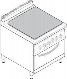 Плита со сплошной поверхностью 740 серии Tecnoinox Ppf8E7 716025
