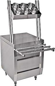 Прилавок вега для столовых приборов и подносов 3пп-1-6,5/7сн