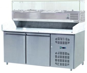 Стол для пиццы Koreco SPZ2600TN (+5/+10) столеш.гранит 360л, 2 двери,1510х800х1000 – купить в Челябинске по цене завода