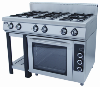 Плита газовая 6-ти горелочная Grill Master Ф6ПДГ/800(э) с электрической духовкой – купить в Челябинске по цене завода