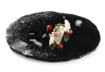 Блюдо презентационное стеклянное 23СМ, цвет черный, Onyx Xglas-0423 – купить по цене завода