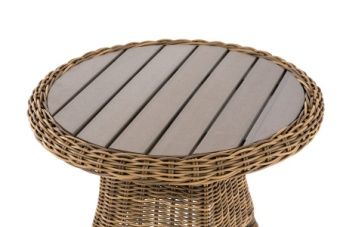 Кофейный столик Равенна из искусственного ротанга, цвет соломенный – купить в Челябинске по цене завода