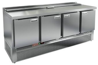 Стол для салатов Hicold SLE1-11SN (1/3) без крышки (+2+10), 2 двери, 1000х600х850мм, ниж.агрегат – купить по цене завода