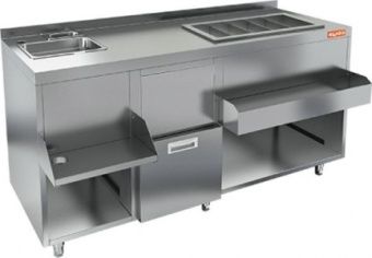 Барная станция Hicold НБМКС-15/6БПК с бортом, без ящиков – купить в Челябинске по цене завода