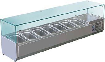 Витрина холодильная для ингредиентов 7хGN1/4 -150 мм Koreco VRX 1500 335 WN – купить в Челябинске по цене завода