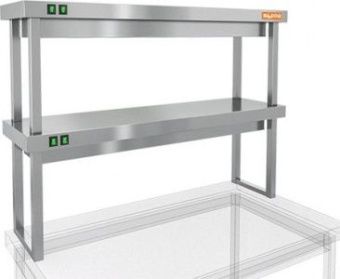 Полка тепловая Hicold TP2-10/4 двухъярусная настольная (1000х400х800мм) – купить в Челябинске по цене завода