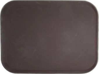 Поднос прорезиненный прямоугольный 500х380х25 мм коричневый [1520CT Brown] – купить в Челябинске по цене завода