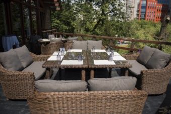 Диван 4sis Кон Панна (коричневый) двухместный из искусств.ротанга – купить в Челябинске по цене завода